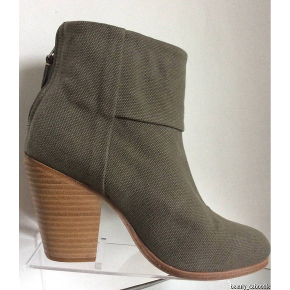 rag & bone Shoes - NEW RAG & BONE Stonewall Green Classic Newbury Ankle Boots (Size 40) - MSRP $495